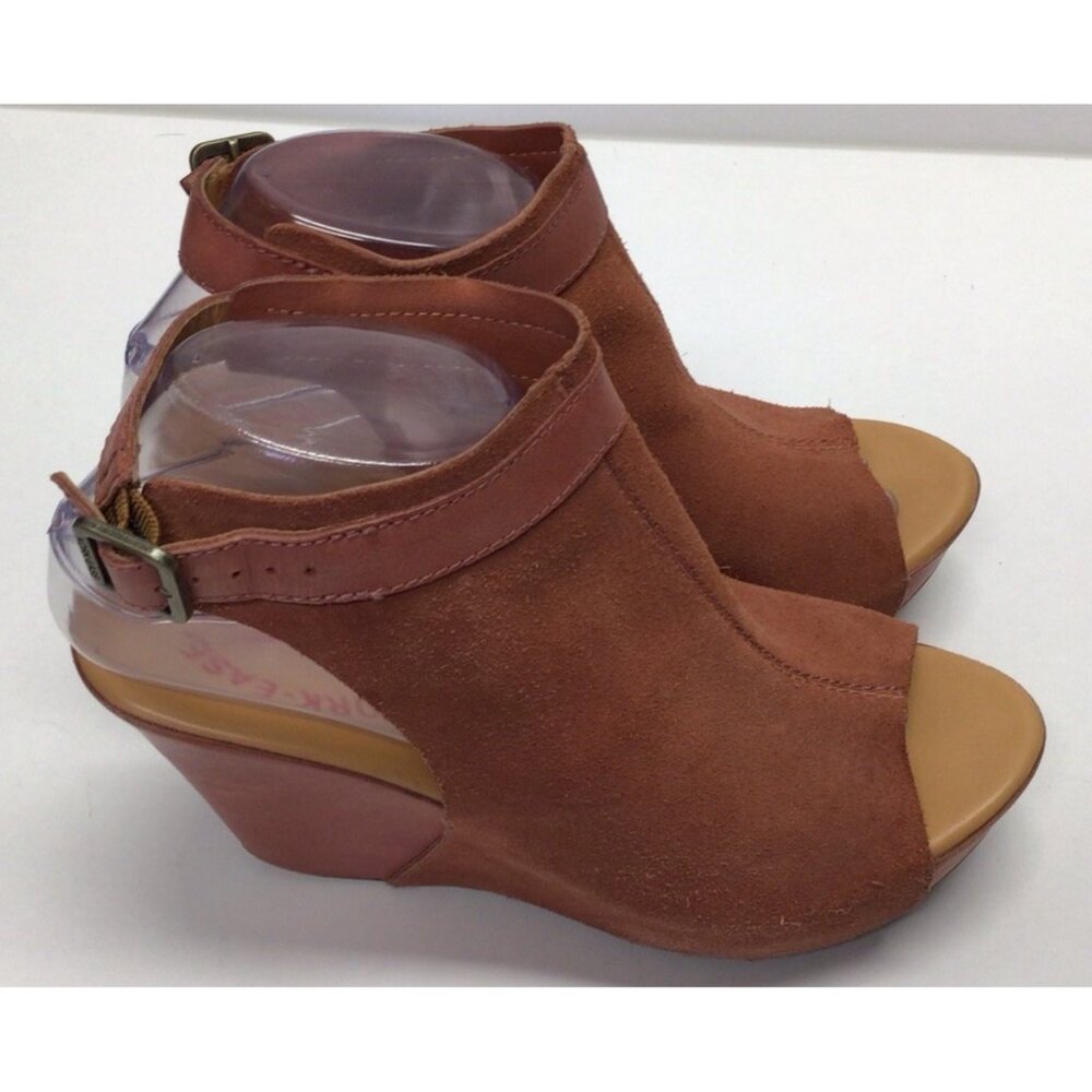 Kork-Ease Leather Slingback Platform Wedge High Heel Peep Toe Sandals Shoes - Picture 4 of 12